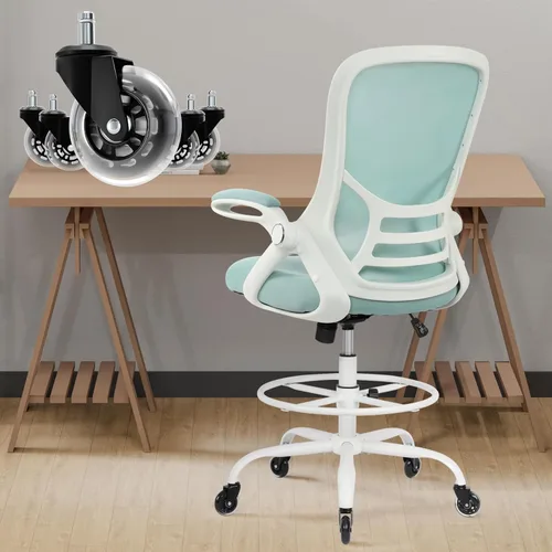 HYLONE Silla de Dibujo Alta para Oficina, Taburete Ergonómico para Escritorio de Pie, Silla de Dibujo Ajustable, Silla de Oficina de Dibujo Grande y