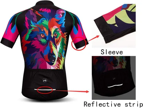 Miniatura 6 de Camiseta de ciclismo para hombre, camiseta de ciclismo para carreras de carretera, MTB, BMX, Dirt Road, secado rápido, cómoda, absorbe la humedad