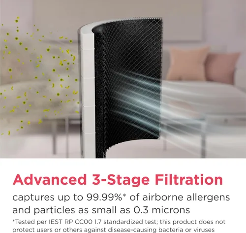 Miniatura 8 de Frigidaire PureA300 XL purificador de aire HEPA con Wi-Fi para habitaciones grandes, cubre hasta 1,685 pies cuadrados, filtración de 3 etapas