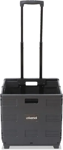 Miniatura 3 de Universal Caja de almacenamiento móvil plegable, 18.25 x 15 x 39.4 pulgadas, negro
