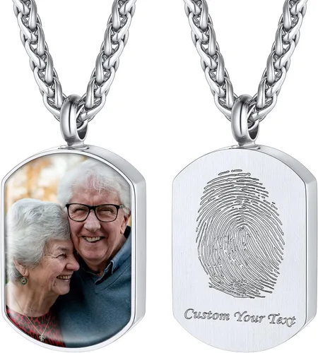 Miniatura 115 de FindChic Collares personalizados con urna para cenizas, barra vertical, gato, luna, reloj de arena, garra de perro, acero inoxidable, chapado en oro