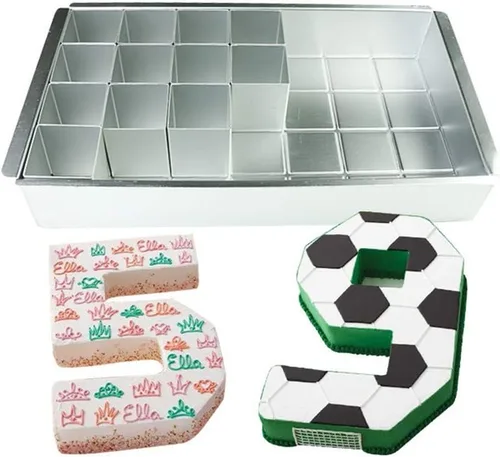 Miniatura 12 de Ulalaza Moldes de silicona para hornear pasteles de 0 a 8 números, molde de pastel de pan y mousse para cumpleaños, boda, aniversario 3