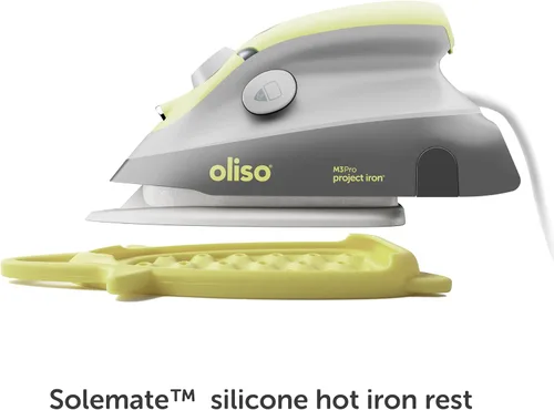 Miniatura 5 de Oliso M3Pro Project Steam Iron with Solemate (Pistachio) + MultiMat Wool Pressing Pad 2pk