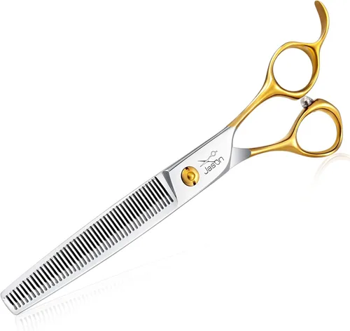 JASON Tijeras de Entresacar de 7.5 pulgadas para Perros de 40 Dientes, Tijeras de Mezcla para Acicalamiento de Perros, Tijeras Profesionales para