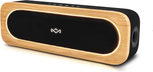 Miniatura 10 de House of Marley Get Together 3 bocina Bluetooth, 10 horas de reproducción, carga rápida USB-C, modos de sonido EQ, luz LED ambiental, rango Crema
