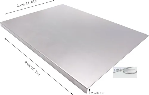 Miniatura 2 de BILLAMB Tablas de Cortar de Acero Inoxidable para la Cocina, Adecuadas para Carne, Frutas, Verduras, Pan y Horneado Tablas de Cortar