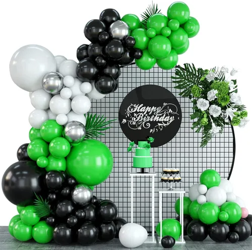 Miniatura 8 de Arco de globos de color verde, azul, amarillo y naranja, guirnalda de globos de arcoíris con globos de látex rosa, rojo, amarillo, naranja, azul