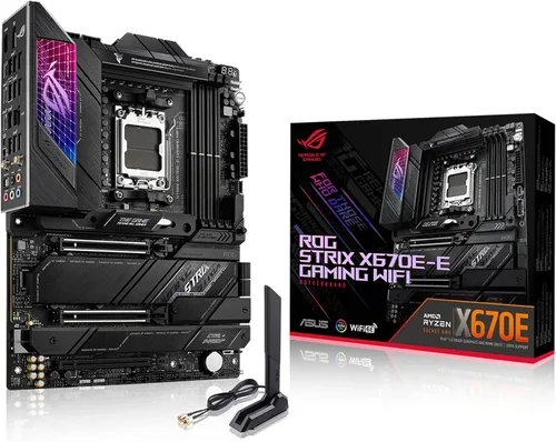 Miniatura 8 de ASUS ROG STRIX X670E-A GAMING WIFI AMD X670 AM5 Ryzen Desktop 9000 8000 y 7000 ATX placa base, 16+2 etapas de potencia, PCIe 5.0, DDR5, 4x ranuras
