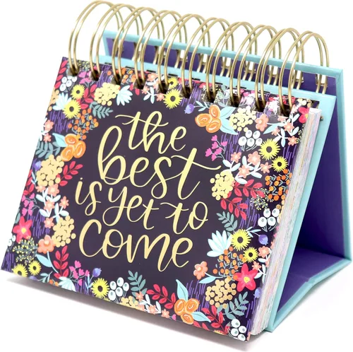 Miniatura 10 de bloom daily planners Caballete de escritorio perpetuo sin fecha con citas motivacionales, calendario inspirador para mujeres, página a día