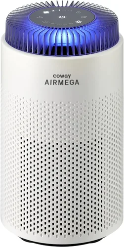 COWAY Airmega 50 - Purificador de aire para dormitorio de hasta 500 pies cuadrados, filtro HEPA y desodorización para humo, alergias, caspa de