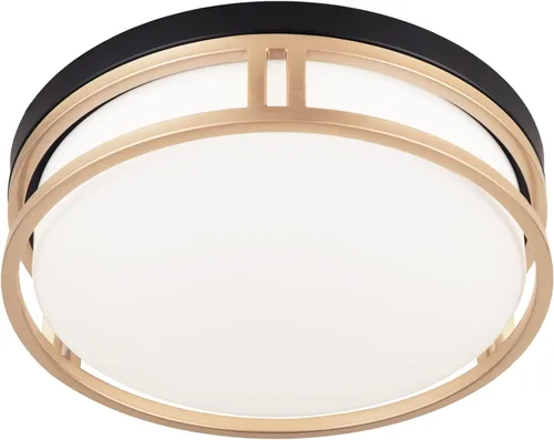 Lámpara de techo LED de 12.5 pulgadas, 26 W, súper brillante, 1700 lúmenes, 3 colores, 3000 K/4000 K/5000K, lámpara de techo regulable para Negro Oro