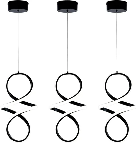 Miniatura 21 de MAYNA Lámpara Colgante LED en Espiral, Candelabro LED Moderno de 18W, 4000K Lámpara Colgante de Altura Ajustable para Cocina, Sala de Estar