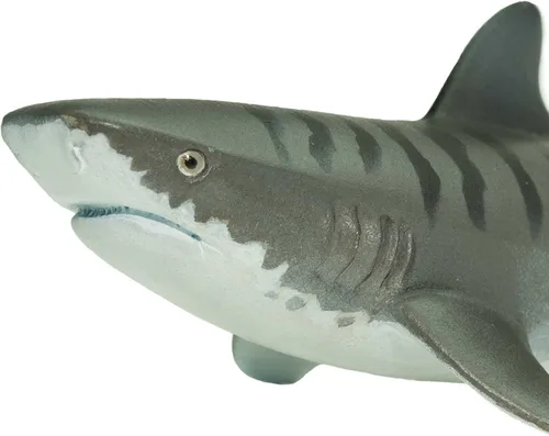 Miniatura 4 de Safari Ltd. Figura de tiburón tigre, figura detallada de plástico de 4.5 pulgadas, divertido juguete educativo para niños, niñas y niños a partir