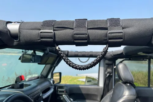 Miniatura 7 de 2 asas de agarre de barra antivuelco para Jeep Wrangler YJ TJ JK JKU JL JLU Sahara Rubicon X Sports Freedom & Unlimited 1987-2022 (Negro)