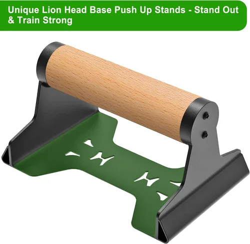 Miniatura 8 de SELEWARE Wood push up bars Parallettes bars Anti-slip Handstand Bars for Calisthenics, Fitness, Floor workouts Solid Wood with Sturdy Metal Bracket