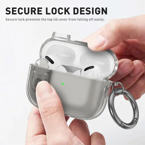 Miniatura 3 de Valkit Funda compatible con AirPods Pro, transparente con kit de limpieza, funda protectora de TPU suave para AirPods Pro Gen 2nd/1st 2023/2022/2019