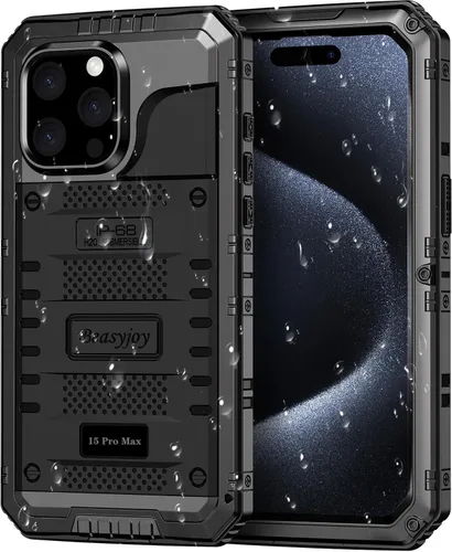 Miniatura 23 de Beasyjoy Funda de Metal para iPhone SE 2022/2020/8/7, Funda Impermeable Resistente con Protector de Pantalla, Protección de Cuerpo Completo Grado
