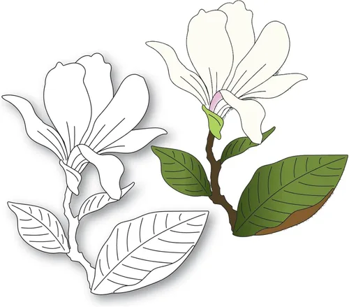 Lily Dies - Troqueles para hacer tarjetas, flores de lirio y hojas de metal, troqueles para manualidades, manualidades, manualidades, álbumes de
