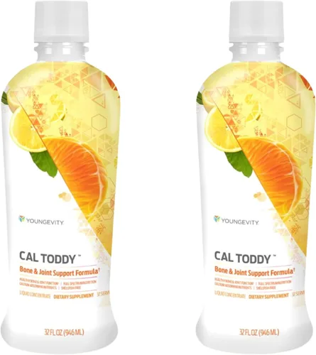 Youngevity CAL Toddy - Calcio (citrato, fosfato) magnesio 1,200 mg/600 mg – Vitaminas D-3, zinc, cobre, potasio, boro y más de 70 coactores