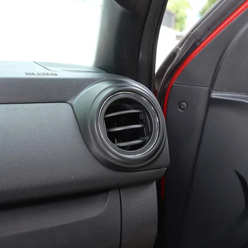 Miniatura 6 de 4 piezas de anillos de ventilación de aire acondicionado para consola central interior de ABS para automóvil, marco de cubierta de borde