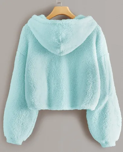 Miniatura 2 de GAMISOTE - Sudadera infantil cálida y holgada, con capucha mullida y botones