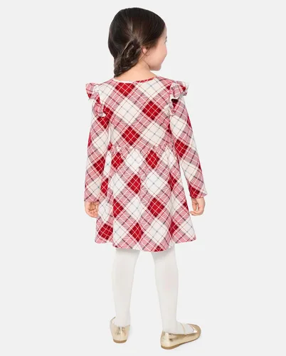 Miniatura 26 de The Children's Place Vestido diario estampado de manga larga para niñas de talla única y niños pequeños