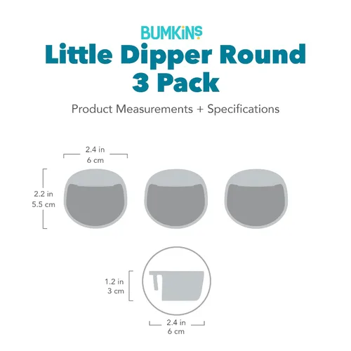 Miniatura 7 de Bumkins Baby Silicone Little Dippers, se fija a cuencos, platos y platos, taza de salsa, sostiene condimentos, salsas, salsas, puré, coberturas