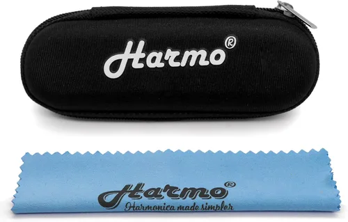 Harmo nica Case Chromatic Harmonica - Funda negra con cremallera (10 agujeros diatónicos)