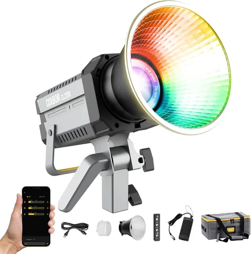 Miniatura 11 de Luz de video, COLBOR CL120R RGB 120W Iluminación continua M/G Balance 2700~6500K CRI96+ Luz de estudio con montaje Bowens, 13 efectos de luz