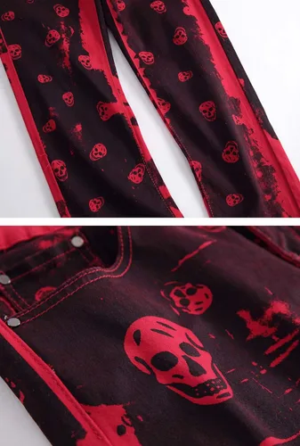 Miniatura 5 de Chouyatou Pantalones vaqueros de mezclilla para hombre con ajuste elástico