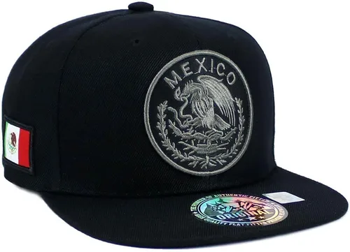 Gorra de béisbol con logotipo federal de México con bordado de águila de México gorra de béisbol plana