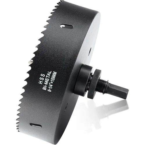 Miniatura 17 de Sierra de agujero de 4 1/8” (105mm) para madera y plástico, broca de corte de núcleo de sierra de agujero HSS bimetálica para paneles de yeso, Rojo