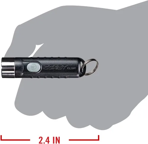 Miniatura 6 de Coast KL20R 380 Lumen EDC recargable ligero LED llavero linterna, negro