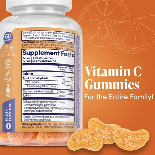 Miniatura 2 de Gomitas de Vitamina C de ZAND Sabor Naranja, Suplemento de Bienestar e Inmunidad, Vitamina C Masticable con Bioflavonoides Cítricos, Escaramujos