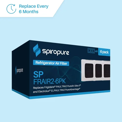 Miniatura 4 de SpiroPure SP-FRAIR2 - Filtro de aire puro para refrigerador 242047805, Pure Air Ultra 2, PureAir Ultra II, PAULTRAII2PK, 5303918847, AP6285787