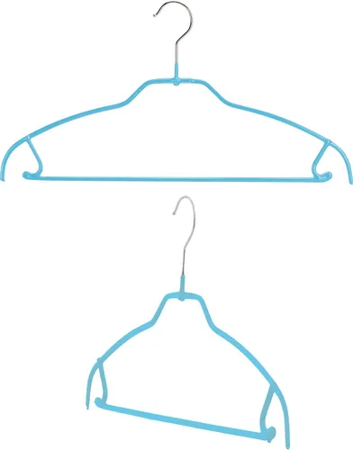 Miniatura 13 de Mawa by Reston Lloyd Silhouette - Percha de camisa antideslizante que ahorra espacio con barra para pantalones y ganchos para falda, estilo 42/FTU