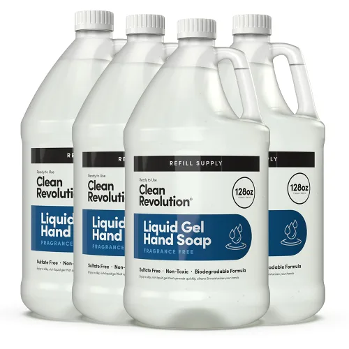 Miniatura 45 de Clean Revolution Jabón de manos en gel líquido, líquido sedoso rico, espuma rápida, enjuague rápido, contiene aceites esenciales reales