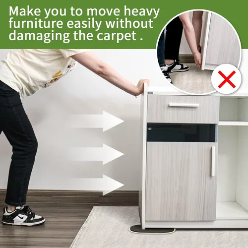 Miniatura 5 de Deslizadores de muebles para alfombra 4 piezas - 9 1/2 pulgadas Deslizadores para mover muebles, protectores de pisos para patas de sillas - Mueve