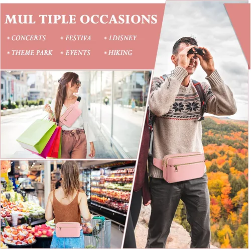 Miniatura 5 de CXWMZY Riñoneras para mujeres y hombres, riñoneras con múltiples bolsillos, gran capacidad, linda riñonera casual para Disney, viajes, compras