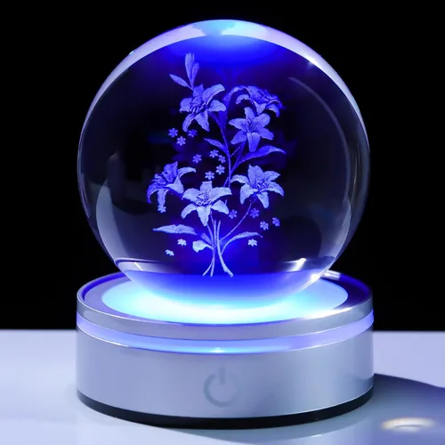 Miniatura 23 de Movdyka Bola de cristal 3D de colibrí, regalos para mujeres y hombres, adorno de colibrí de vidrio, figura de animales, decoración del hogar