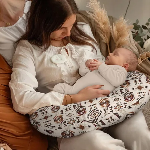 Miniatura 5 de Funda de almohada de lactancia con patrón nativo americano occidental, unisex, tribal, geométrico, extraíble, para bebés, niñas, niños, recién
