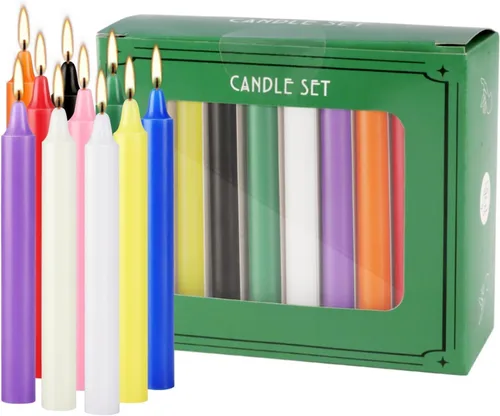 Miniatura 8 de Juego de 20 velas cónicas mini negras de hechizo y carillón - Velas cónicas mini premium para rituales, oración, cumpleaños, meditación, altar - 4