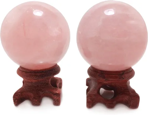 Miniatura 11 de Polar Jade Esfera de cristal de amatista con soporte de 1.969 in de diámetro, bolas de piedra protectora raras para decoración, curación