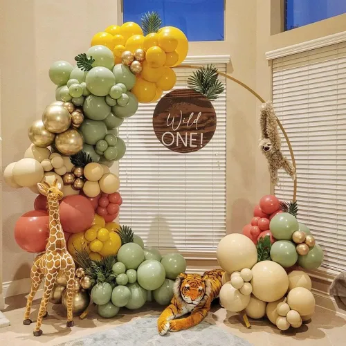 Miniatura 2 de Globos de color naranja quemado, 73 unidades de 5/10/12/18 pulgadas, globos de fiesta de baby shower, decoración de feliz cumpleaños, globos