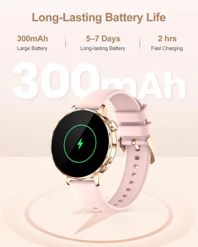 Miniatura 8 de Smart Watch for Women with Bluetooth Calling, 1.27" AMOLED Touchscreen, IP68 Waterproof Fitness Tracker with Heart Rate & Sleep Monitor, 100+ Sports