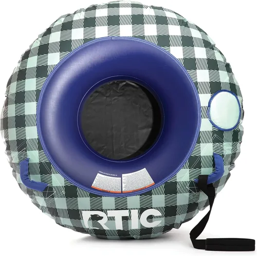 Miniatura 7 de RTIC Tubo de nieve resistente para trineo resistente para niños y adultos, trineos inflables de invierno, parte inferior de lona resistente a