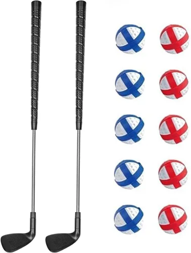 Clubes de juego de astillado de golf, juego de práctica portátil para patio, juego de interior y césped para adultos y familia, patio trasero,