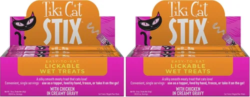 Miniatura 9 de Tiki Cat Stix - Golosinas húmedas para gatos, pollo, caja de 10 onzas (20 unidades)