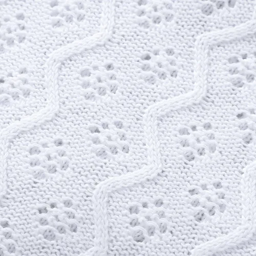 Miniatura 5 de mimixiong Manta de algodón celular de punto para bebés, manta suave para niños y niñas, 40 x 30 pulgadas