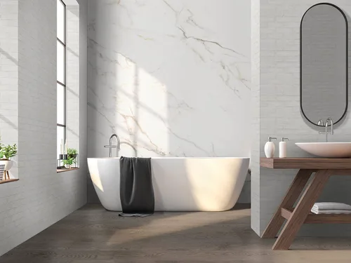 Miniatura 16 de MSI Alpine White - Azulejo de ladrillo de arcilla de 10.5 pulgadas x 28 pulgadas, azulejos de pared de ladrillo para baño, cocina, azulejos de pared